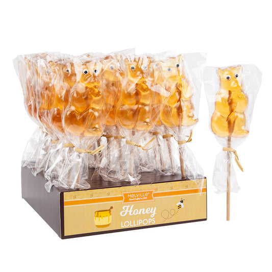 Melville Lollipops Honey Bear Shaped Lollipop - 24 Count