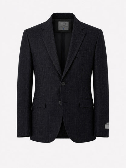 Men's Fashion Stretch Blazer - Midnight Shadow