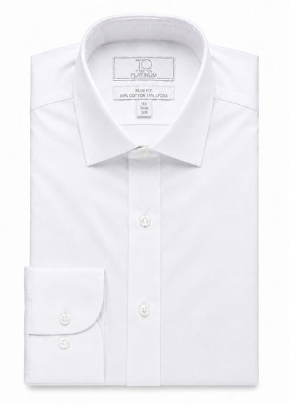 Men's Platinum Stretch White Dress Shirt