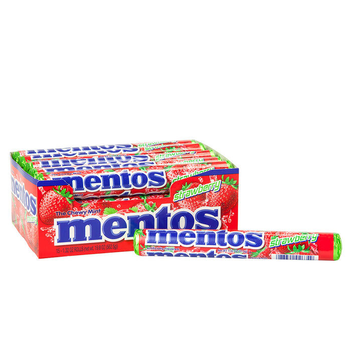 Mentos Strawberry Roll 1.32oz - 15ct