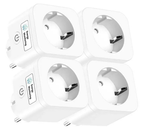Four-outlet power strip or surge protector in white.