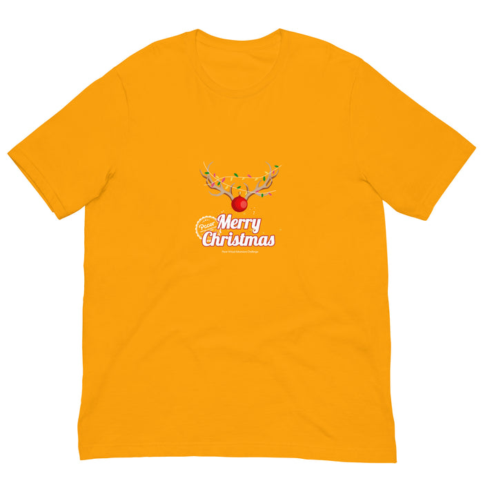 Merry Christmas Reindeer Virtual Races Unisex t-shirt