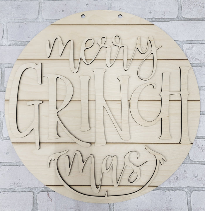 Merry Grinchmas Smile Door Hanger