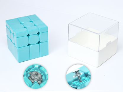 MFJS Mirror Cube 3x3 V2 (20-Magnet Nylon Core Larch Mod) - Teal