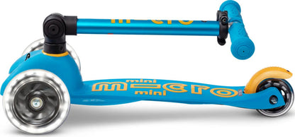 Micro Mini Foldable LED Scooter (Ocean Blue)