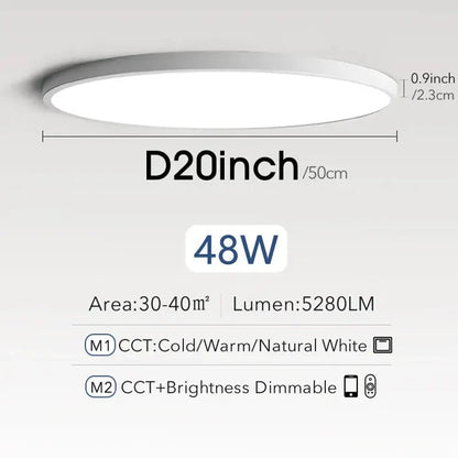 White-20inch-48W / China / Cold White-No Remote