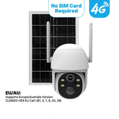 MOES 4G Solar Outdoor Security Camera,7800mAh+7W Solar Panel,IP65 Waterproof,360°PTZ,No SIM Required( EU Version)
