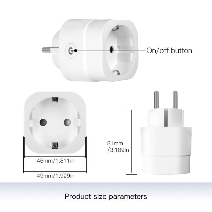 MOES WiFi Smart Power Dimmer Plug Brightness Adjust Timer Socket EU - MOES