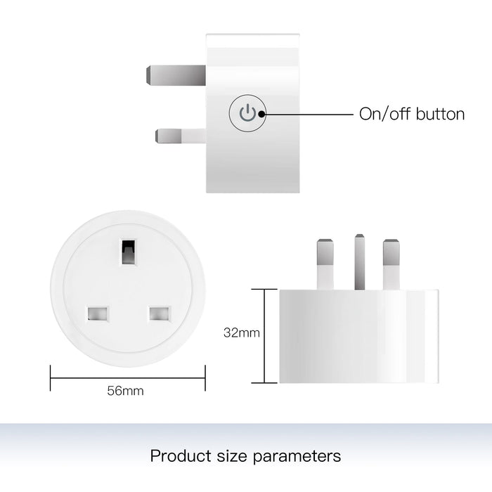 MOES WiFi Smart Power Dimmer Plug Brightness Adjust Timer Socket UK - MOES