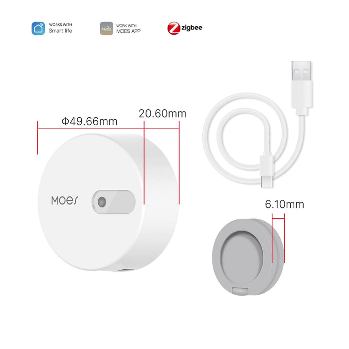 MOES ZigBee Human Presence Sensor Detector Radar Wave Detection Sensor for Home Security - MOES