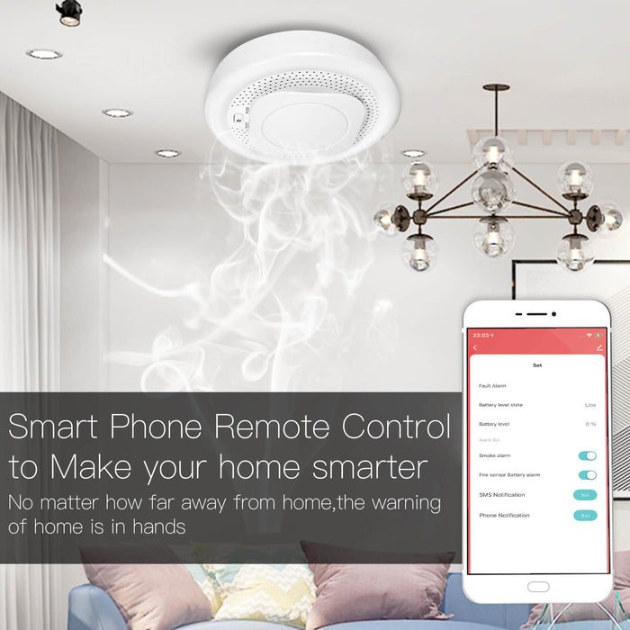 MOES ZigBee Smart Smoke Fire Detector Sensor - MOES