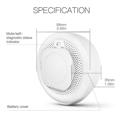 MOES ZigBee Smart Smoke Fire Detector Sensor - MOES
