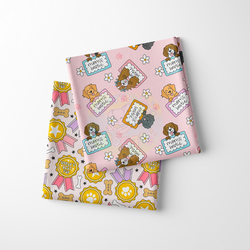 Mom's Bestie x World's Best Pup - Bandana (Reversible)