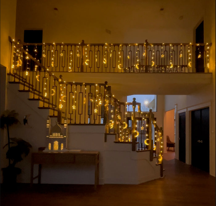 Moon & Star String Lights (indoor & outdoor) - Days of Eid
