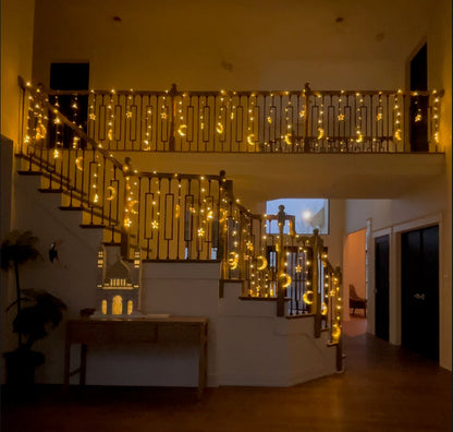 Moon & Star String Lights (indoor & outdoor) - Days of Eid