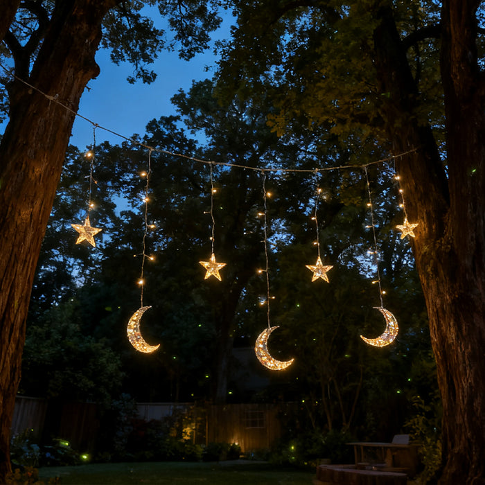 Moon & Star String Lights (indoor & outdoor) - Days of Eid