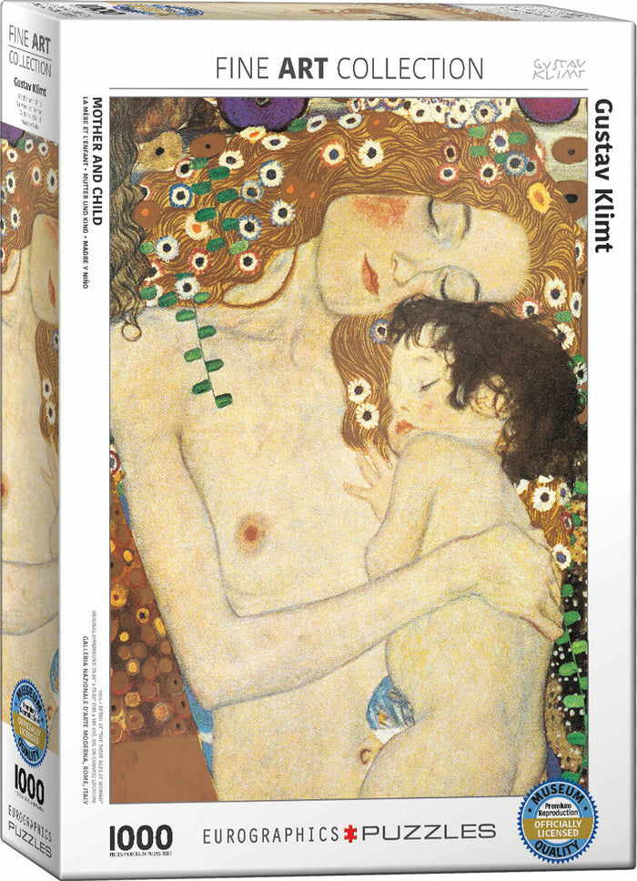 Mother and Child (Detail) by Gustav Klimt 1000-Piece Puzzle