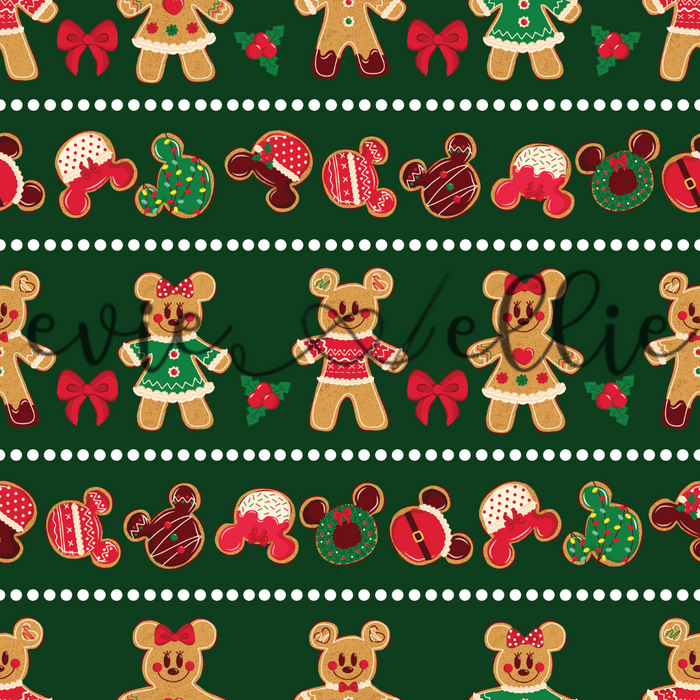 Mouse Christmas Cookies-- Multiple Colors