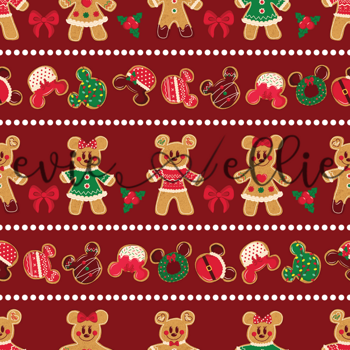 Mouse Christmas Cookies-- Multiple Colors