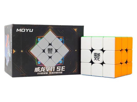 MoYu WeiLong V11 SE 3x3 (20-Magnet Ball-Core + MagLev + UV) - Stickerless / Black Internals