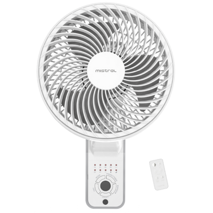 White 9" DC Wall Fan with Remote
