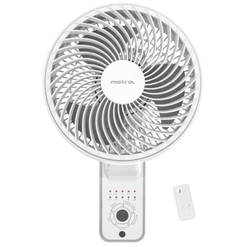 White 9" DC Wall Fan with Remote