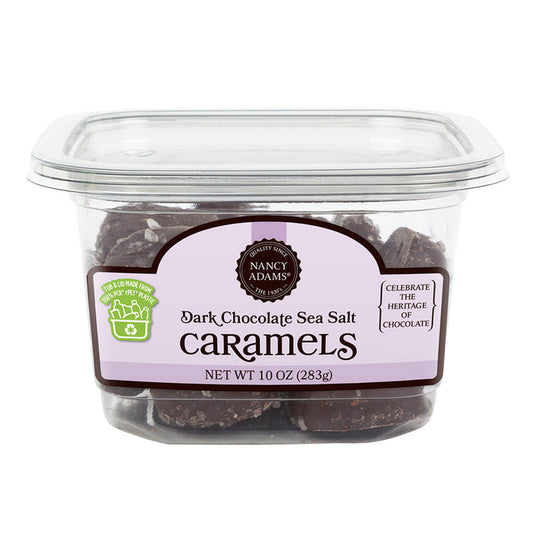 Nancy Adams Dark Chocolate Sea Salt Caramels 10oz Tub - 12ct