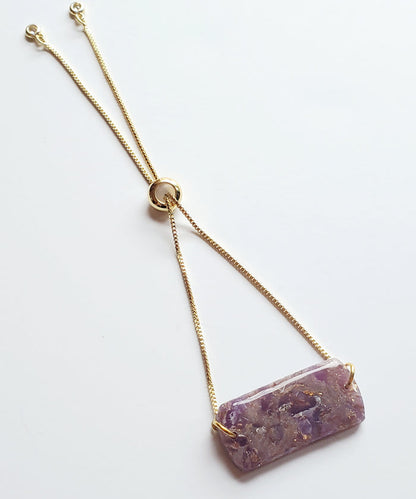 Nature Inspired Clay Pendant Bracelet
