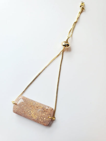 Nature Inspired Clay Pendant Bracelet