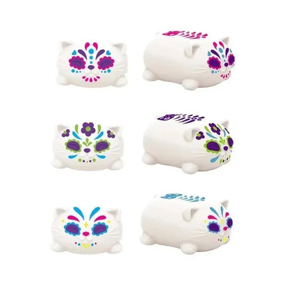Nee Doh Sugar Skull Cool Cats 2.5 Inch Squish Ball Fidget Toy