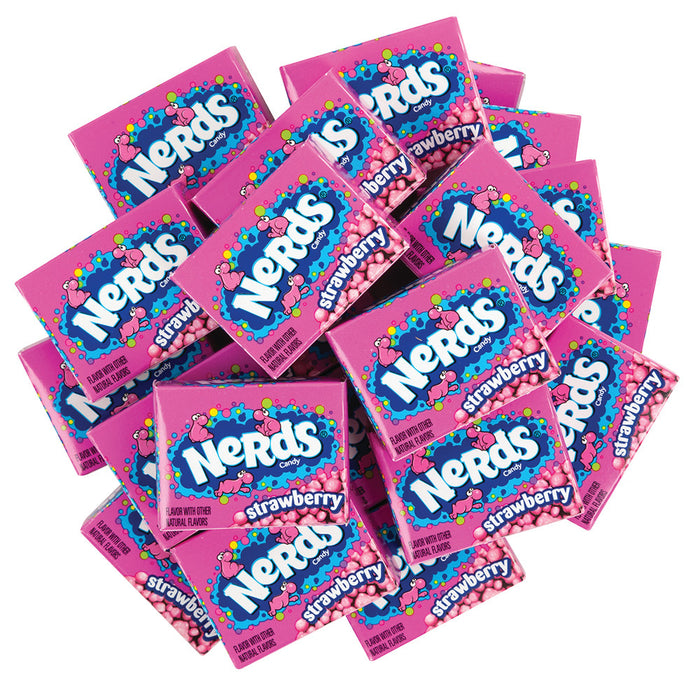 Nerds Strawberry Treat Size Mini Candy Boxes - 30 LB