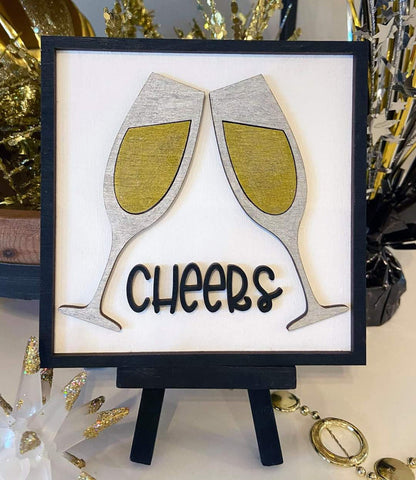 New Years Tiered Tray Set
