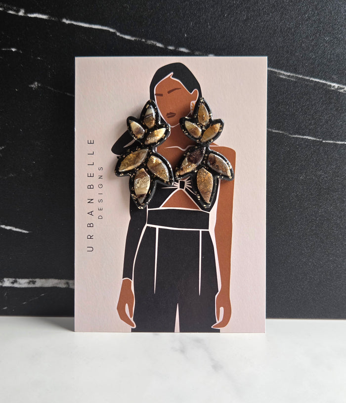 Nocturne Petal Statement Earrings