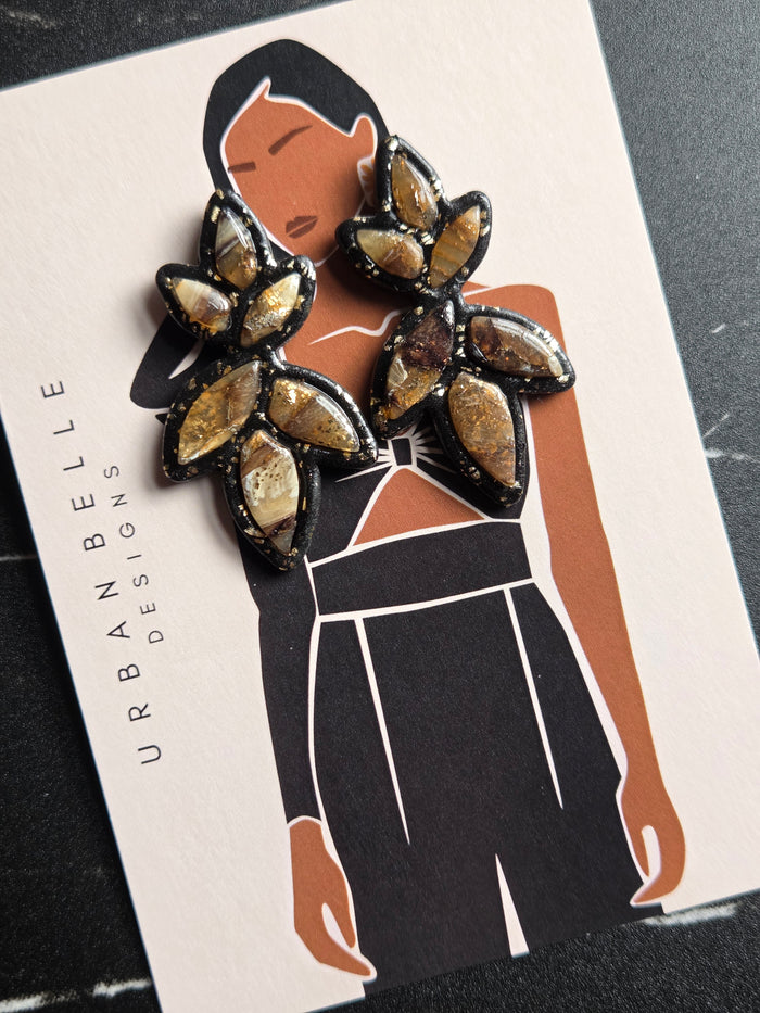 Nocturne Petal Statement Earrings