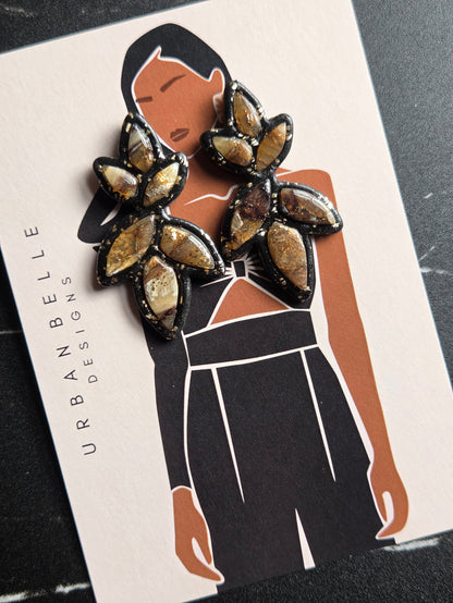 Nocturne Petal Statement Earrings