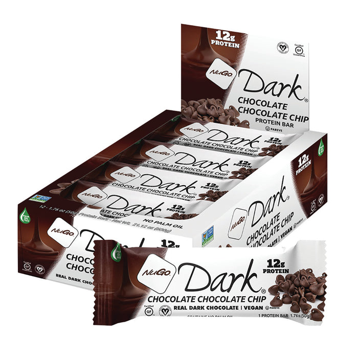 Nugo Chocolate Chip Protein Dark Chocolate Bar 1.76oz - 12ct