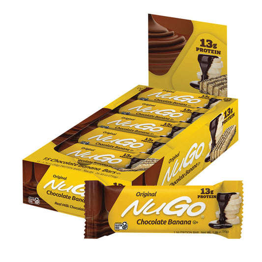 Nugo Chocolate Protein Bar Banana 1.76oz - 15ct
