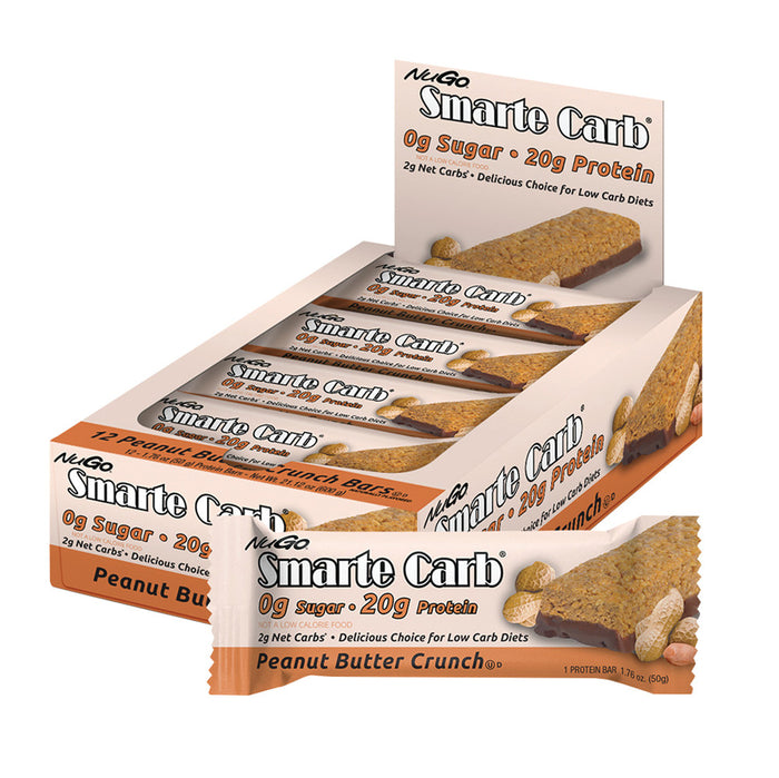 Nugo Crunch Bar Smarte Carb Sugar Free Peanut Butter 1.76oz - 12ct