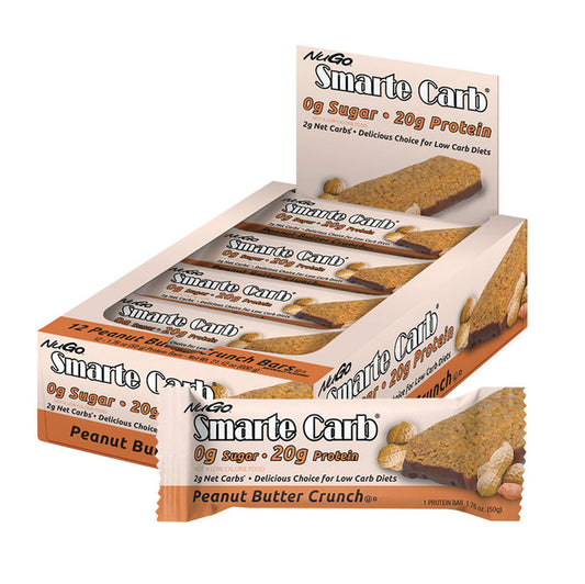 Nugo Crunch Bar Smarte Carb Sugar Free Peanut Butter 1.76oz - 12ct
