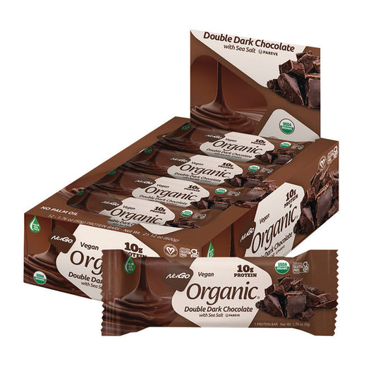 Nugo Protein Bar Organic Double Dark Chocolate 1.76oz - 12ct