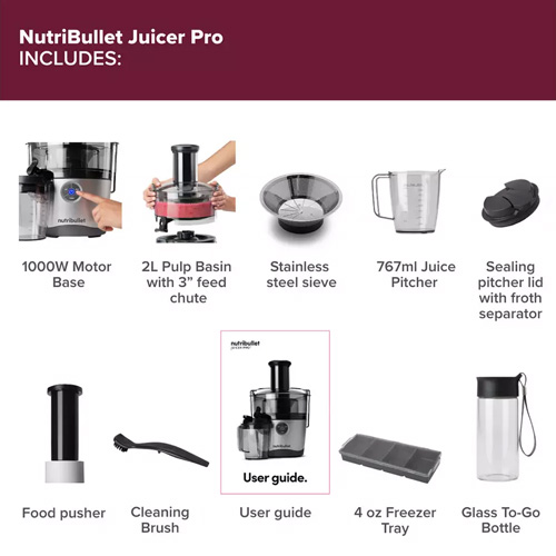 NutriBullet Juicer Pro 1000W – 3 Speed Settings | 01558