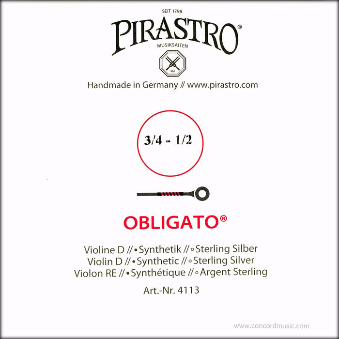 Obligato Violin D String small size