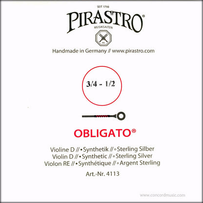Obligato Violin D String small size