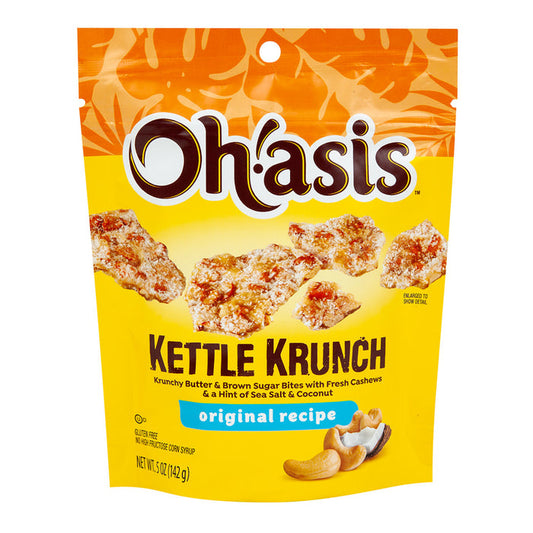 Ohasis Coconut Island Coconut Cashew Crunch Original Recipe Snack Pouch - 6 Count