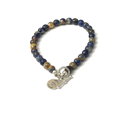 Orange Sodalite Gemstone Beaded Bracelet