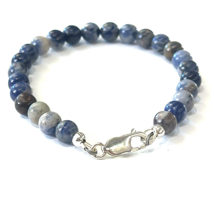 Orange Sodalite Gemstone Beaded Bracelet