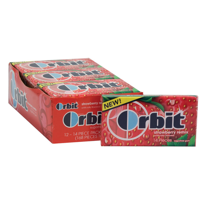 Orbit Strawberry Gum Sugar Free - 12ct