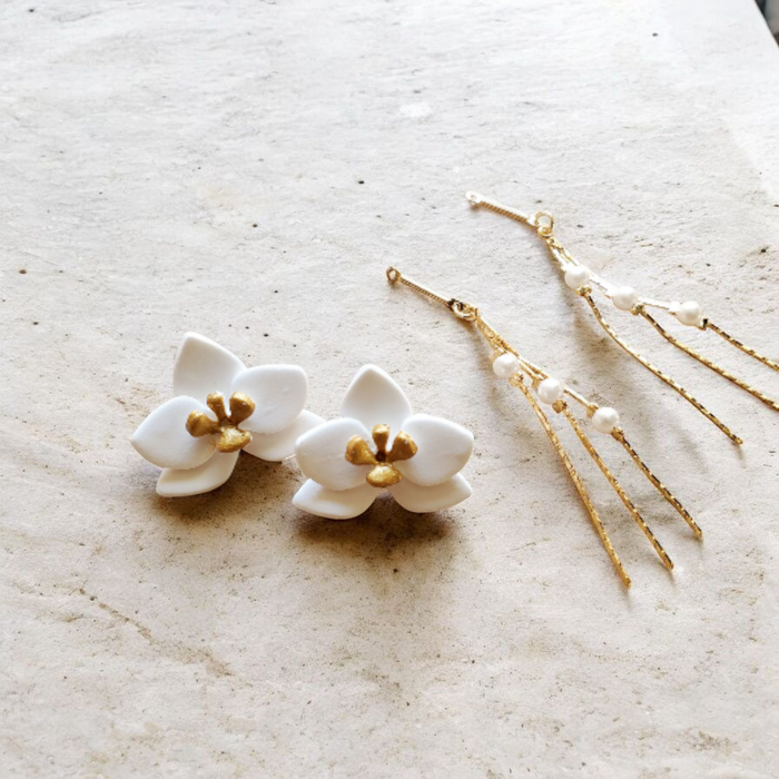 Orchid 2-in-1 Statement Earrings