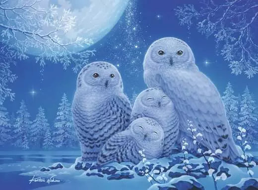 Owls In The Moonlight 500 Pc Gid Puzzle