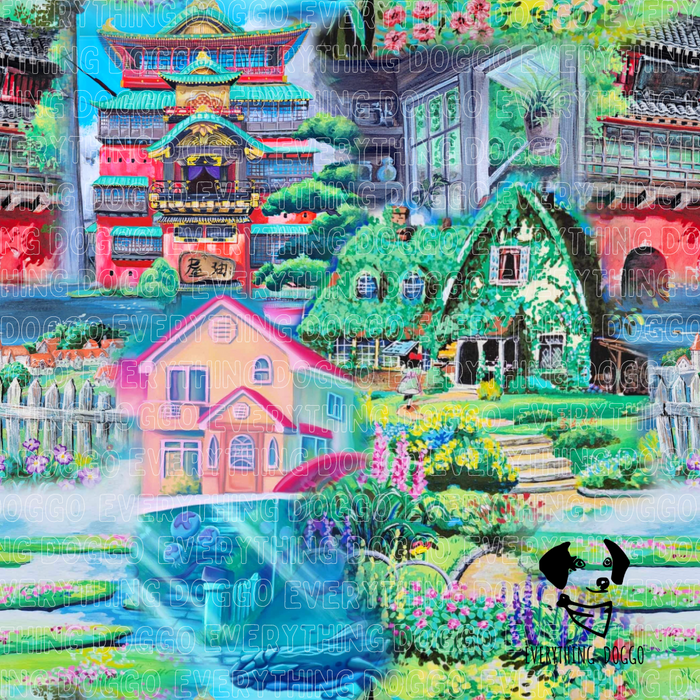 Painted Houses - Bandana (Reversible)